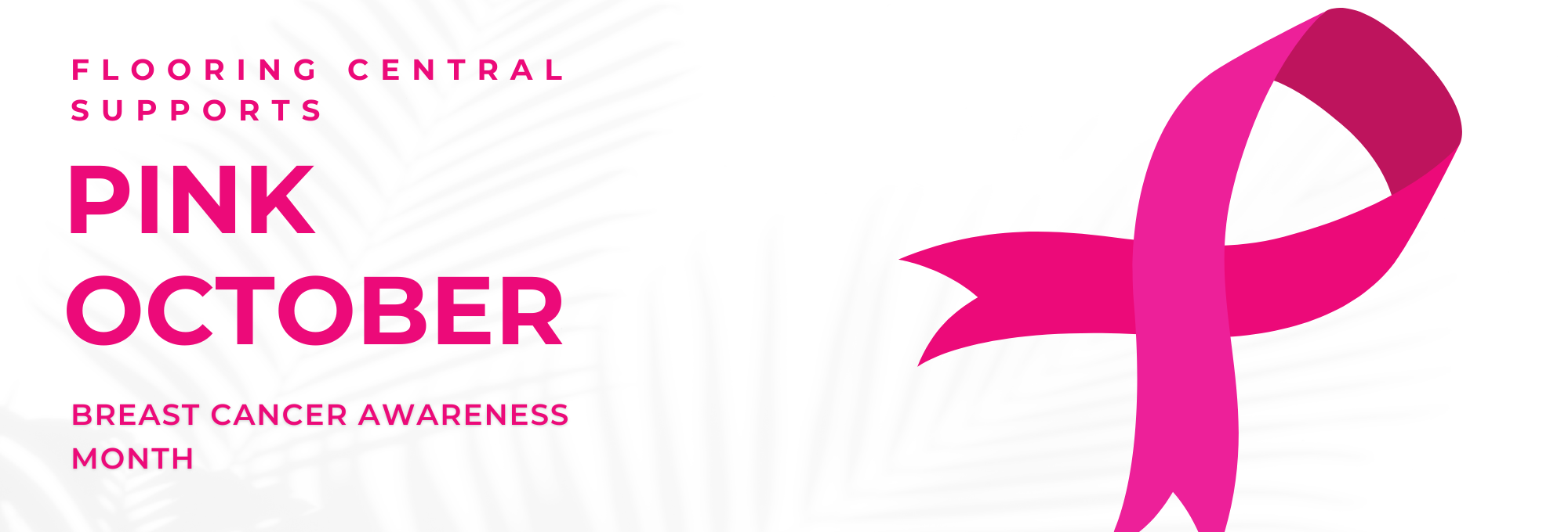 Pink October Breast Cancer Awareness Banner